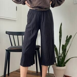 Black Cropped Pants, by Muji, Size XS